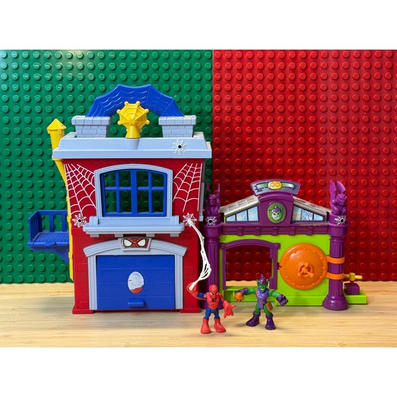 Playskool Other - Playskool Heroes Marvel Super Hero Adventures SpiderMan Webquarters Green Goblin